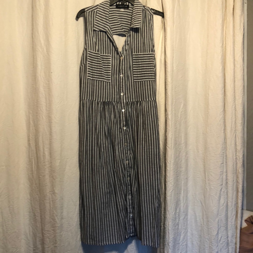 Striped cotton sun dress
